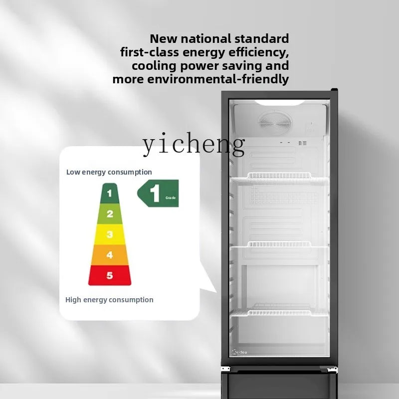ZZ display cabinet refrigerated freezer fresh-keeping cabinet commercial vertical air-cooled supermarket small refrigerator