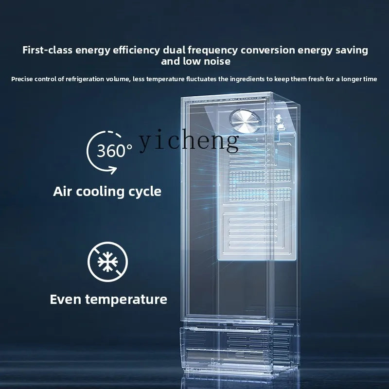ZZ display cabinet refrigerated freezer fresh-keeping cabinet commercial vertical air-cooled supermarket small refrigerator