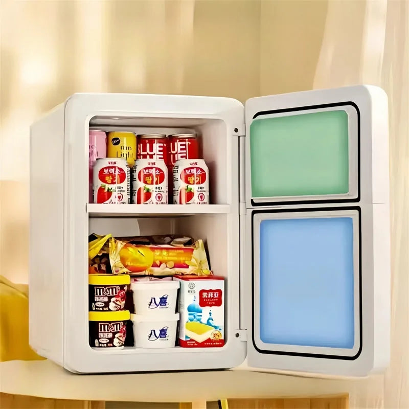 High Quality 24L Mini Double-Door Home Refrigerator Single Small Freezer for Dormitory Rental Rooms Factory Wholesale