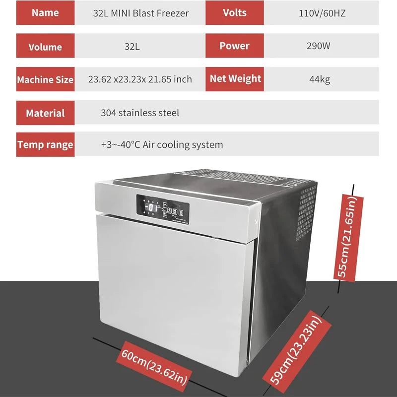 Low Temperature Air-Cooled Quick Freezer Sea Cucumber Fresh-Keeping Cabinet Seafood Refrigerator
