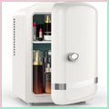 Mini Fridge for Bedroom, 4L/6 Cans Cosmetic Fridge for Skincare, Makeup, Medicine & Beverage, Portable Desk Cooler and Warmer, White